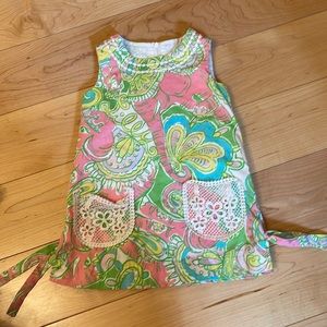 Lilly Pulitzer shift 2T with a repairable torn lace pocket